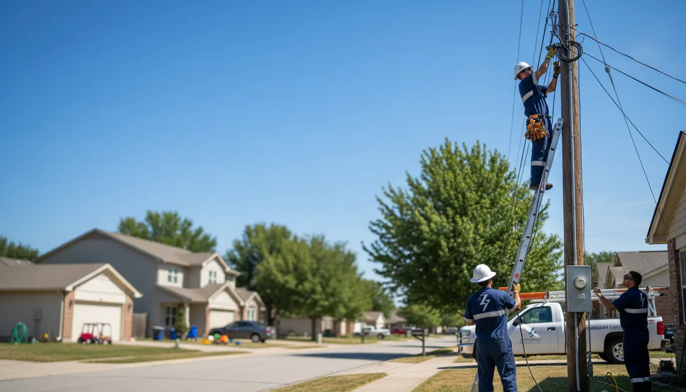 Residential electrician providing installation services in Ellis, KS